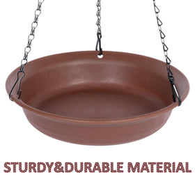 VUWEZ bird bath tray surface accommodates multiple birds at once.