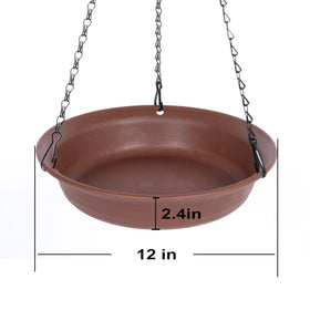 VUWEZ bird water feeder outdoors tray supports multiple birds at once