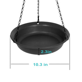 VUWEZ bird water feeder tray for outdoors keeps birds hydrated in the garden.