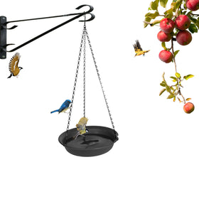VUWEZ black anti-rust surface on bird bath tray boosts durability.