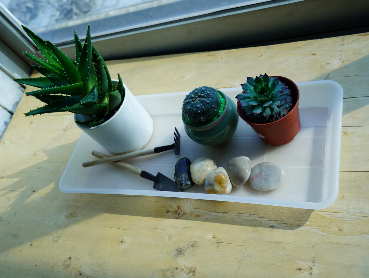 VUWEZ easy care plastic plant tray for quick maintenance