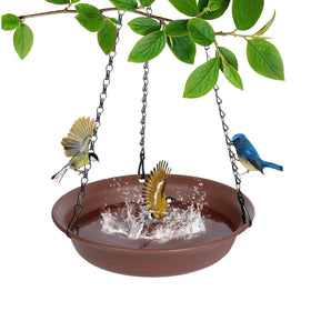 VUWEZ hanging bird bath 12in tray for birds to drink and bathe.