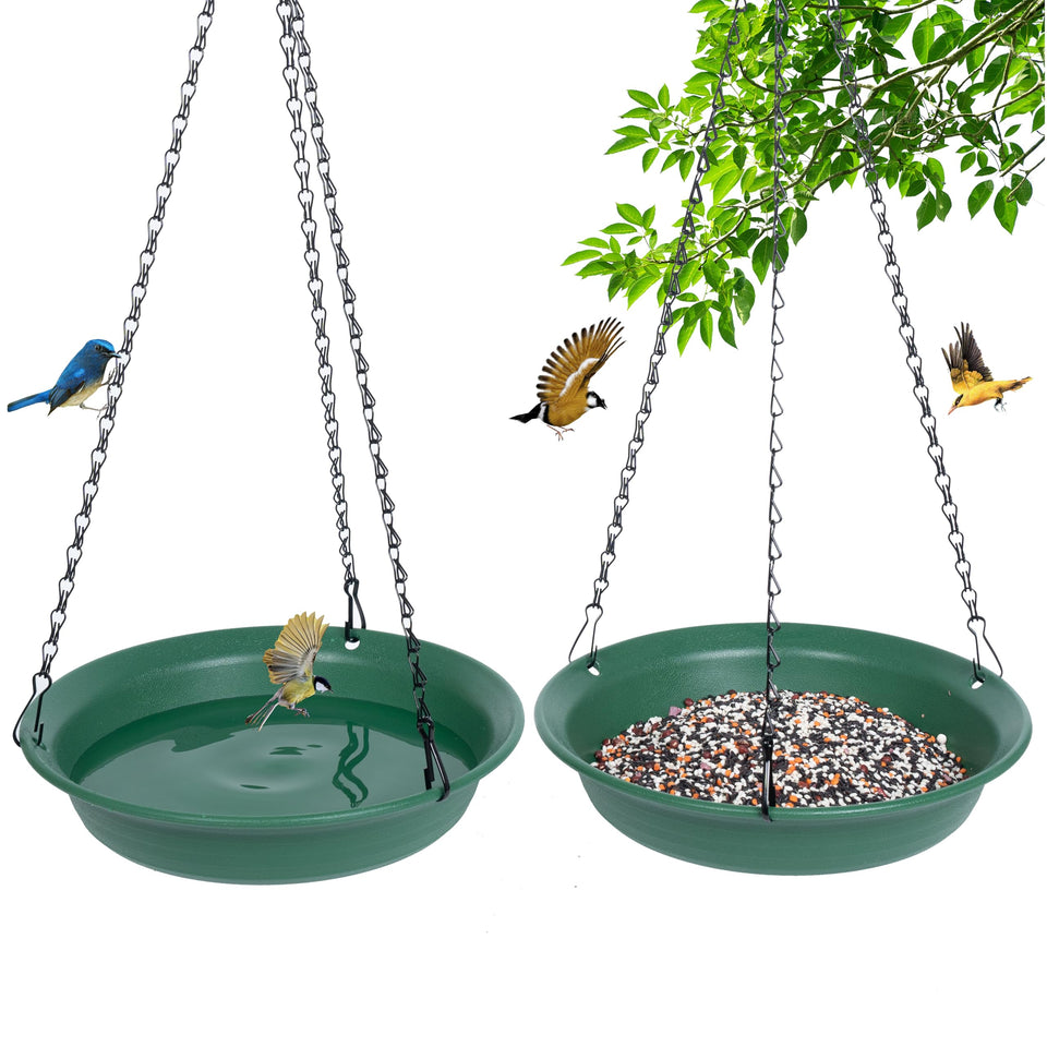 VUWEZ hanging bird feeder with hole, easy to hang and attracts songbirds.
