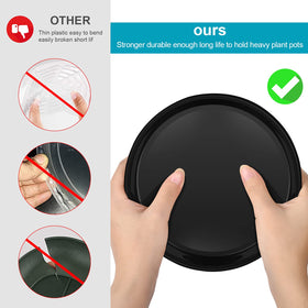 VUWEZ plant saucer shields floors from water and soil spills.
