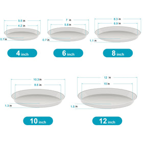 VUWEZ thick PP plant saucer emphasizes durability for heavy planters.