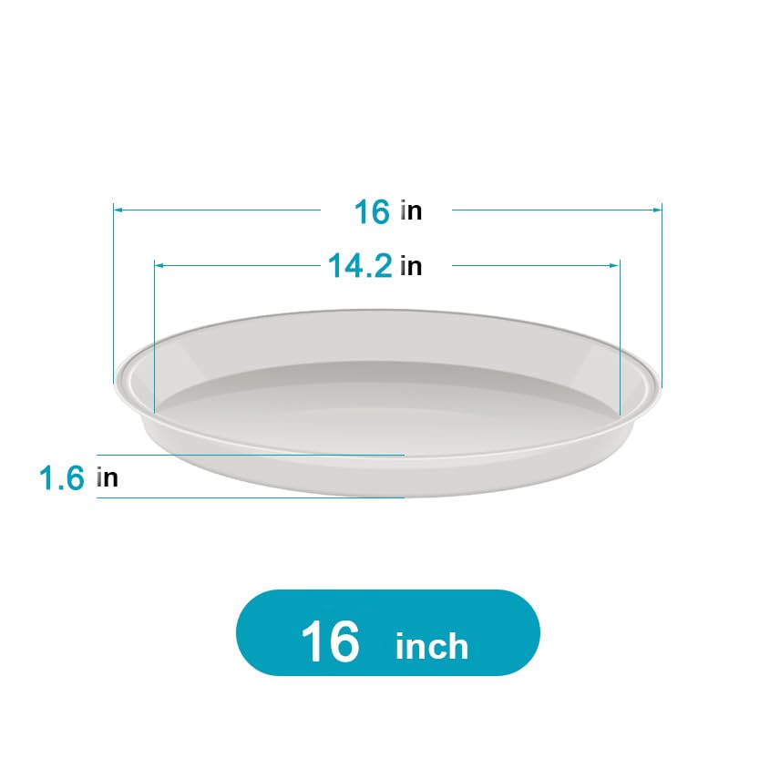VUWEZ thickened PP 16-inch plant saucer adds durability for heavy pots
