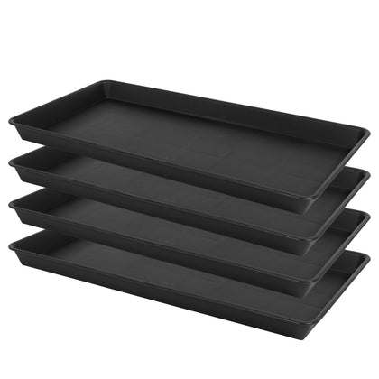 VUWEZ rectangular plant saucer tray catches excess water under indoor pots.