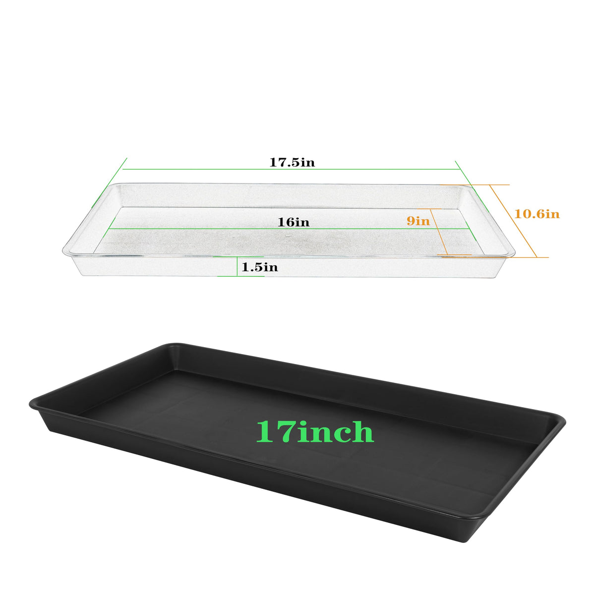 VUWEZ plant tray no holes catches excess water to protect surfaces.