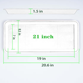 Close-up of VUWEZ tray saucer showing thick, durable plastic and raised lip.