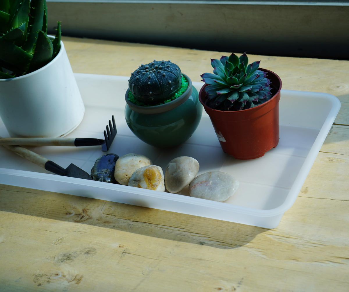 VUWEZ rectangular planter tray designed for windowsill use