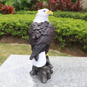 VV-Ladybug bald eagle statue along garden path enhances curb appeal.