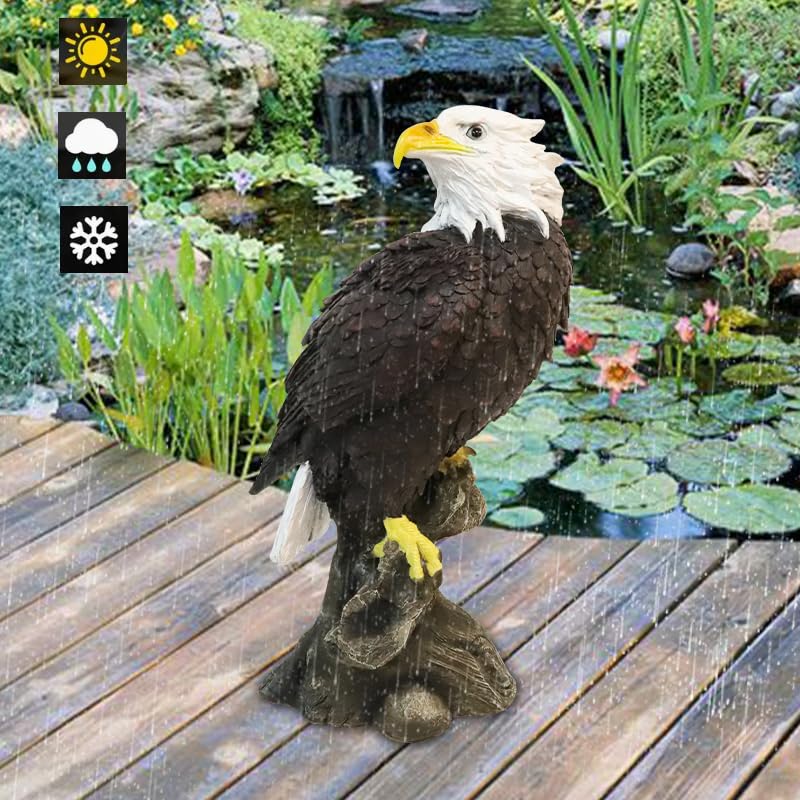 VV-Ladybug bald eagle statue on mantel adds regal focal point.
