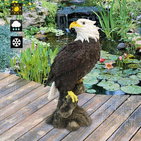 VV-Ladybug bald eagle statue on mantel adds regal focal point.
