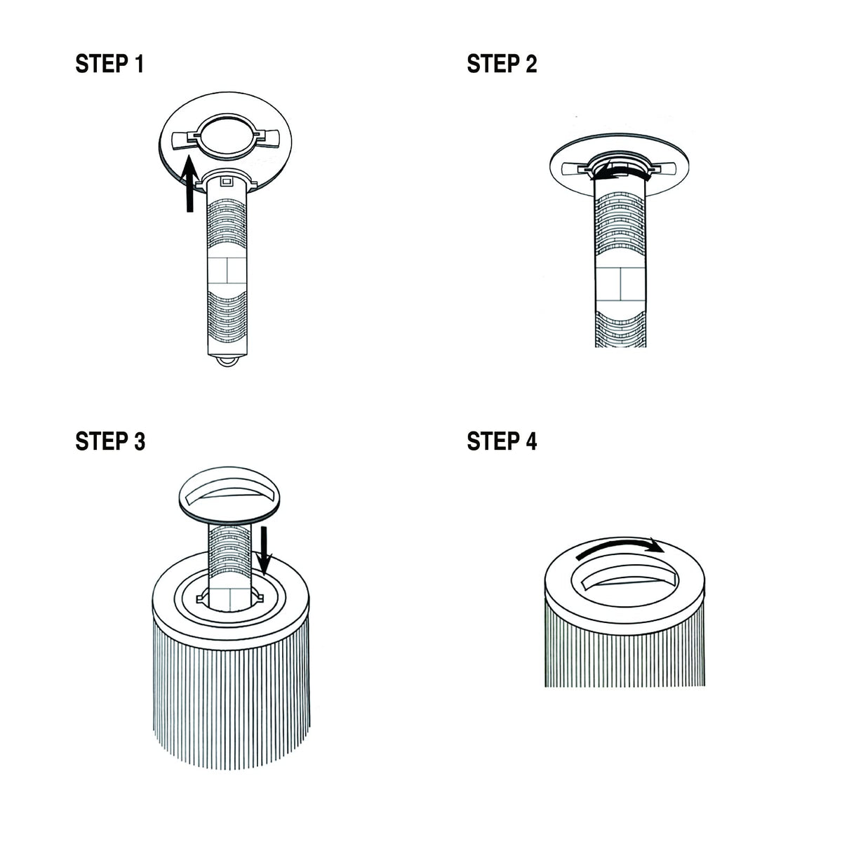 VVEBUY spa silver ion cartridge stick side view highlights compact design for easy replacement