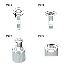 VVEBUY spa silver ion cartridge stick side view highlights compact design for easy replacement