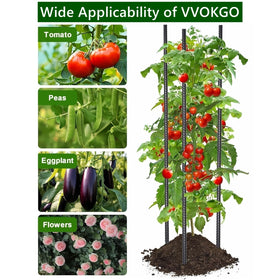 VVOKGO multi-use stake shows versatility for trees, fences, shrubs, and tents.