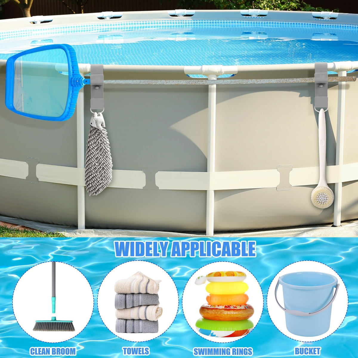 VWAERR easy installation by sliding onto the pool fence railing