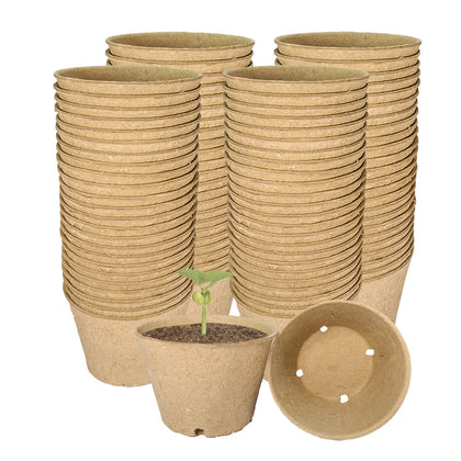 vwpvdeeg 4-inch peat pots ready for seed starting and root-safe transplanting.