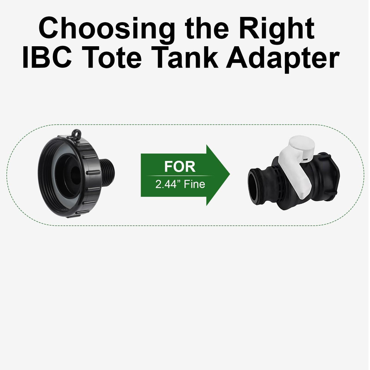 In-use scenario showing tote connected to garden hose