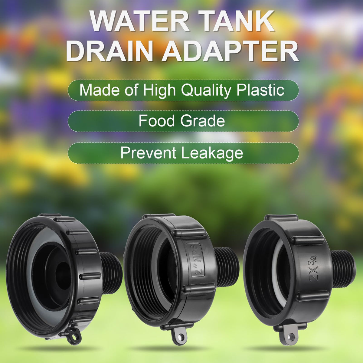 VYH durable plastic IBC adapter resists acids and corrosion for long-term use.