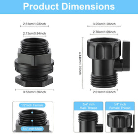 VYH rain barrel spigot kit garden hose valve for precise water control.