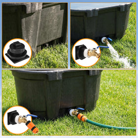 VYH Rubbermaid stock tank plug for 100-gallon tanks, secure drain and quick maintenance