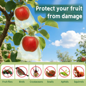 VYNFLICK breathable mesh closeup demonstrates air circulation for fruit protection.