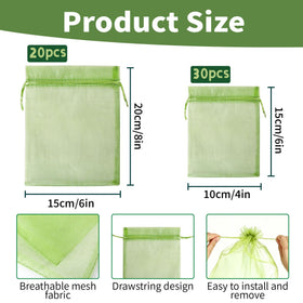 VYNFLICK fruit protection bags 4x6in keep strawberries safe from pests while maximizing airflow.