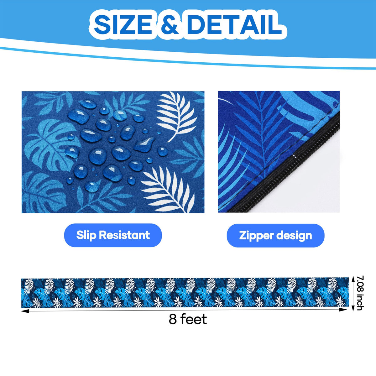 Vynium blue rail sleeve improves comfort and slip resistance during pool entry