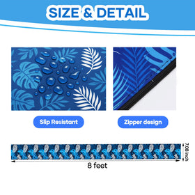 Vynium blue rail sleeve improves comfort and slip resistance during pool entry