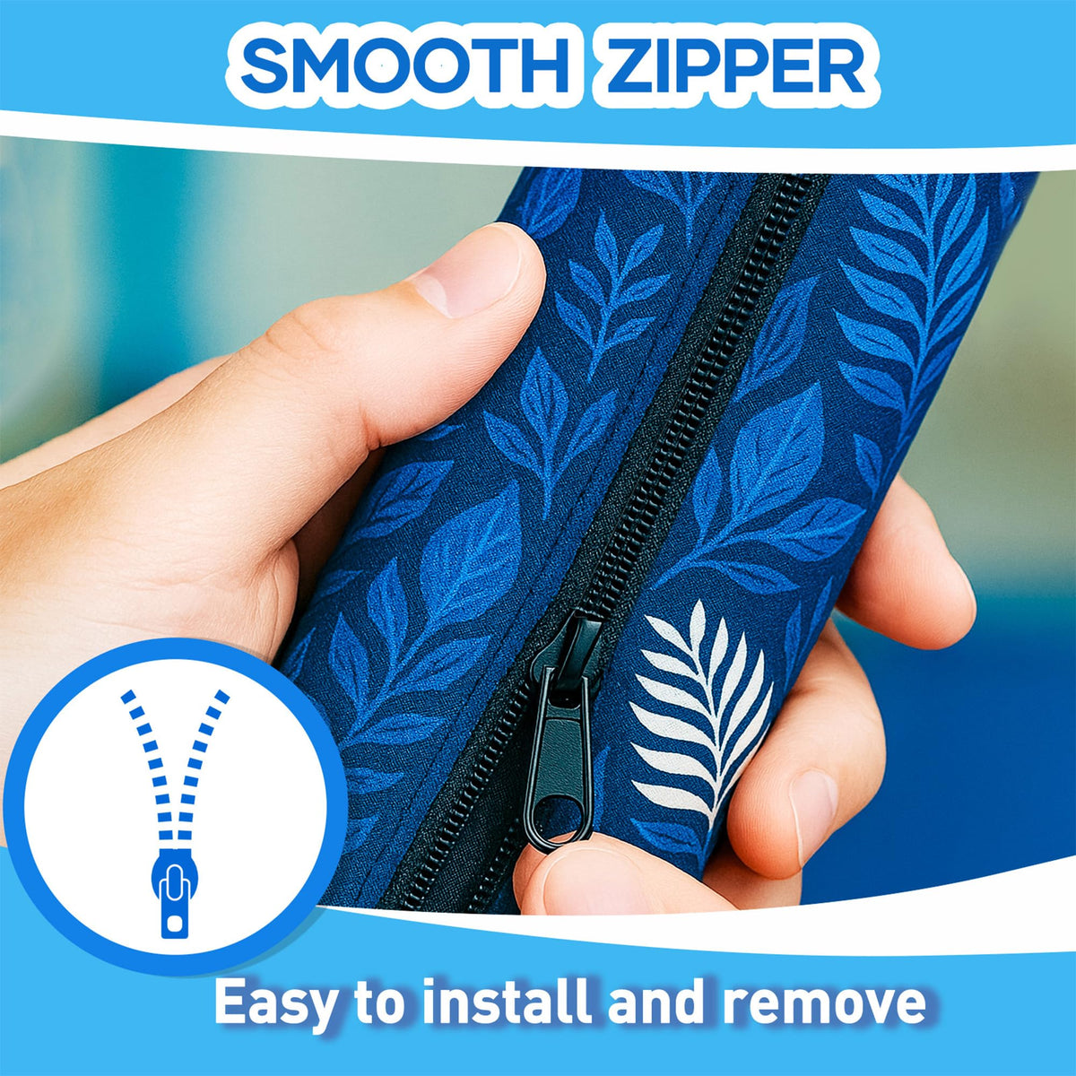 Vynium slip-resistant sleeve enhances grip while entering the pool