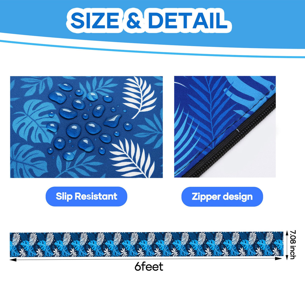 Vynium handrail cover showcasing zipper closure for easy installation
