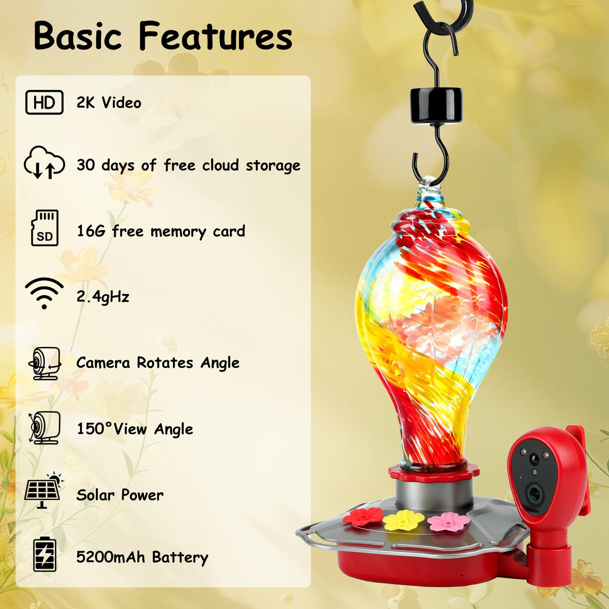 Vyojasharc solar powered feeder in outdoor setup for continuous recording
