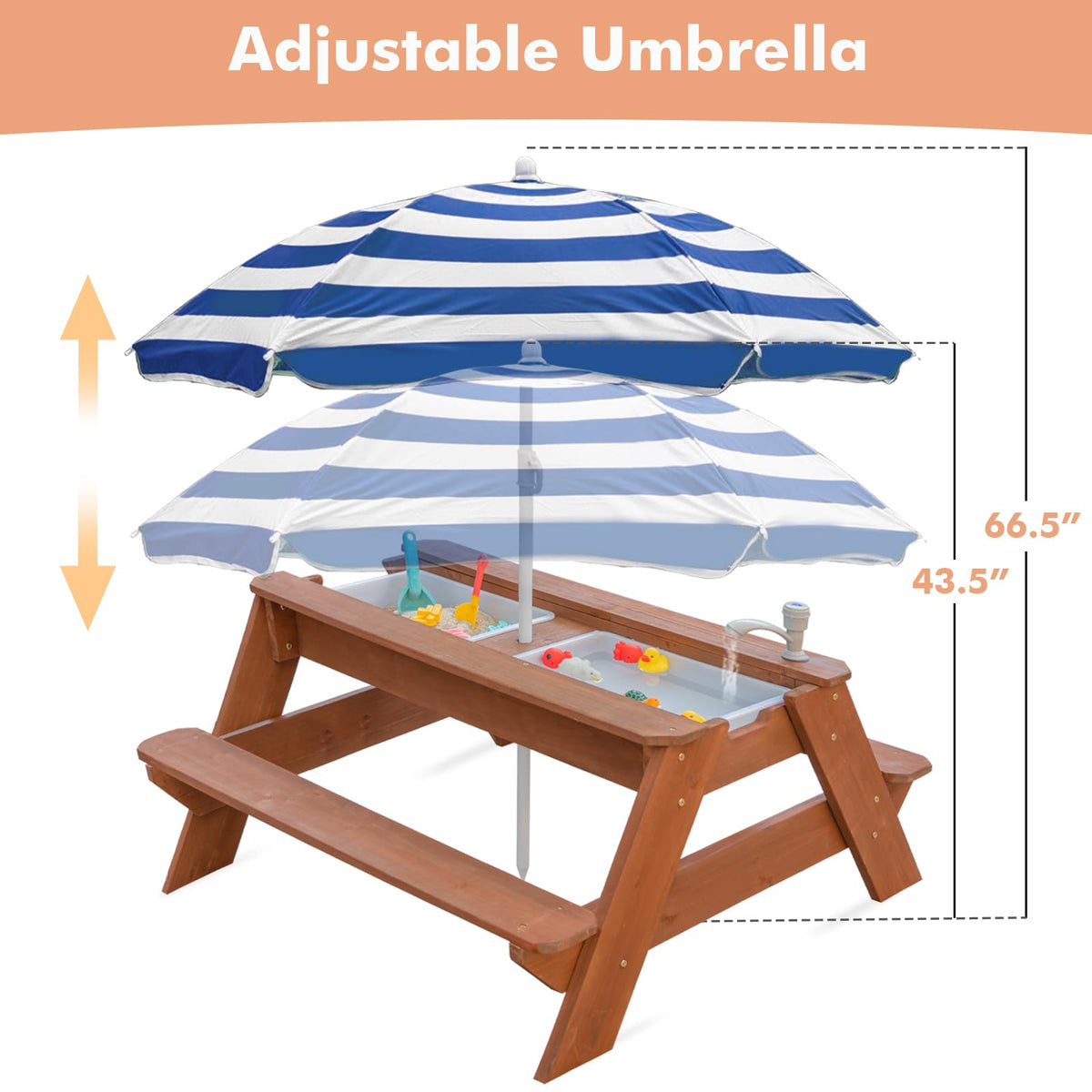 VYOMAMA dual trays keep sand and water organized during play