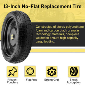Vypart 13-inch Gorilla Cart wheel bearing detail illustrating strong load support.
