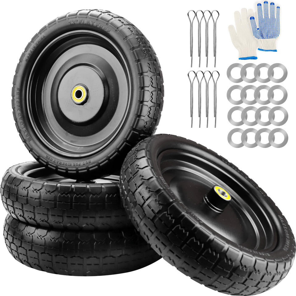 Vypart 13-inch Gorilla Cart tire side view, reliable replacement fit for carts.