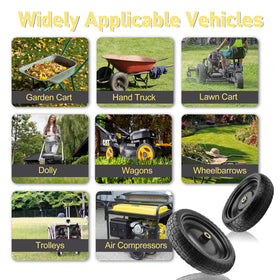 Vypart 13-inch Gorilla Cart tire stability test on uneven terrain.