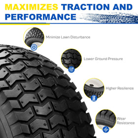 Vypart 16x6.50-8 tire with bearings supports smooth rotation and reduced vibration.