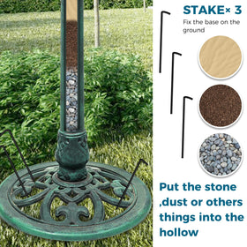 Vypart Bird Bath durable resin resists sun and cold for long use