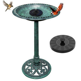 Vypart Bird Bath Tall Set assembly demonstrates durable resin construction for outdoor use