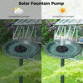Vypart Bird Bath fountain heads demonstrate multiple water patterns for yard charm