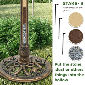 Vypart birdbath assembly guide enables quick setup.