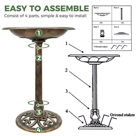 Vypart includes ground stakes for stable placement.