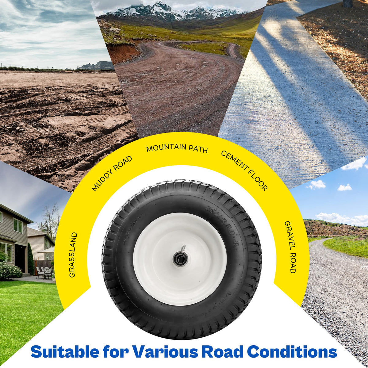 Vypart robust 4-ply outdoor tire for durable lawn performance.