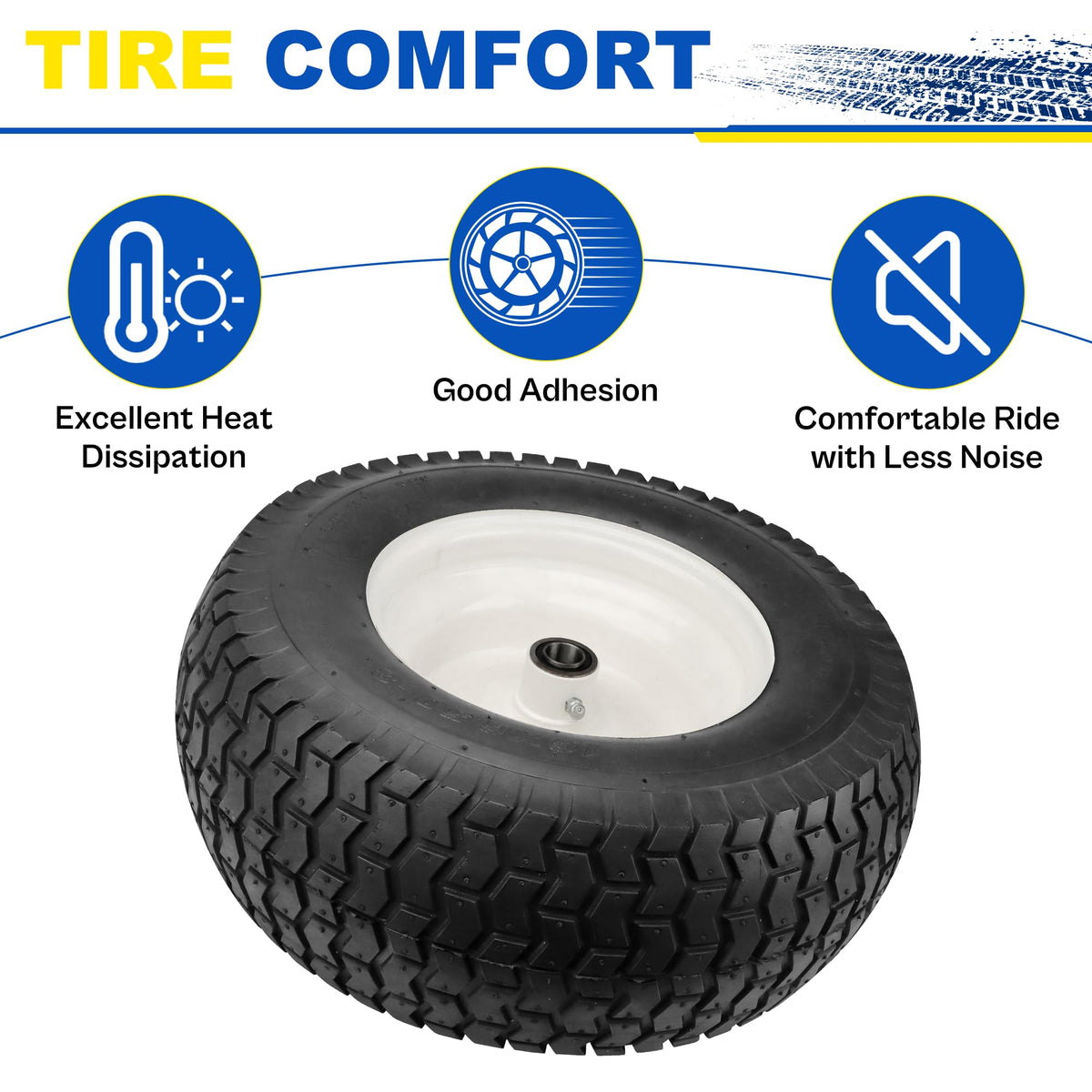 Vypart tubeless lawn tire ready for quick leak-free setup.