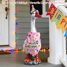 VYRALACH 19.5-inch goose height for a striking yard focal point.