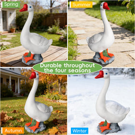 VYRALACH gift-ready goose statue for gardeners and home decorators.