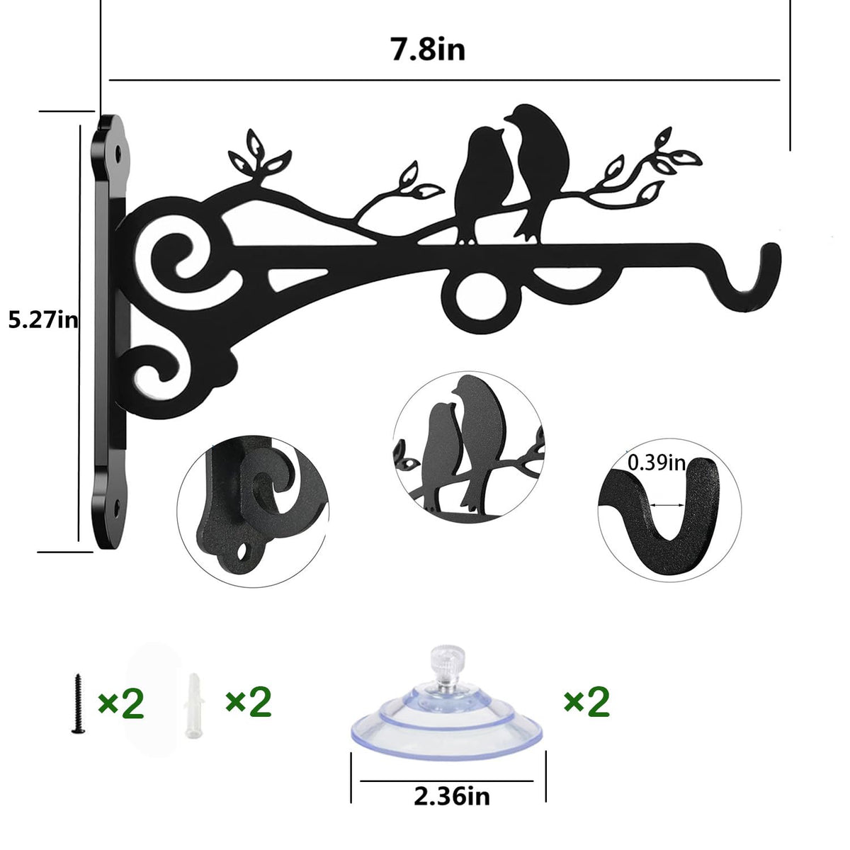 VYTTOX anti-rust finish on heavy-duty iron hanger for outdoor use