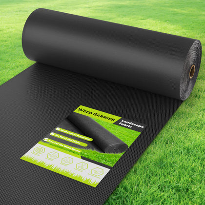 VZNEK 4oz weed barrier fabric roll for landscaping and weed suppression.