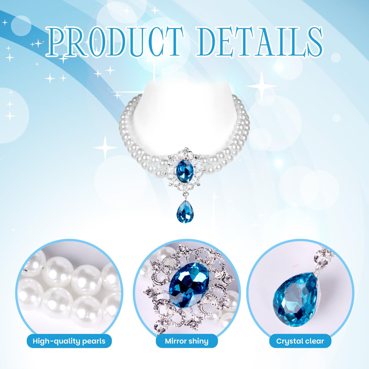 Vzuito premium materials highlight pearls and gemstones for shine.
